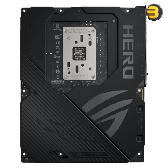 ASUS ROG CROSSHAIR X870E HERO — AMD X870E AM5 ATX motherboard, Advanced AI PC ready, 18+2+2 power stages, DDR5, PCIe 5.0, 5x M.2, Wi-Fi 7, USB4, AI Overclocking, Core Flex, PCIe Slot Q-Release Slim