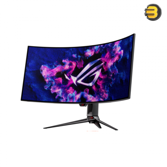 ASUS ROG Swift OLED PG39WCDM gaming monitor ― 39-inch (3440x1440) curved OLED panel, 240 Hz (above 144Hz), 0.03 ms, G-SYNC® compatible, custom heatsink, uniform brightness, ROG Smart KVM, 90 W Type-C, ASUS DisplayWidget Center