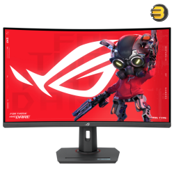 ASUS ROG Strix XG32WCS USB Type-C Gaming Monitor — 32-inch (31.5 viewable) 2560x1440, Curved, 180Hz (Above 144Hz), 1ms (GTG), Fast VA, Extreme Low Motion Blur Sync, USB Type-C, FreeSync, DisplayWidget Center, tripod socket, HDR
