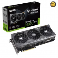 ASUS TUF Gaming GeForce RTX 4070 SUPER OC Edition Graphics Card, 12GB GDDR6X 192-Bit Memory, 7168 CUDA Cores, 2595 MHz (OC) Boost Clock, 21 Gbps Memory Speed, PCI Express 4.0, Black | 90YV0K80-M0NA00