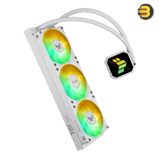 ASUS TUF Gaming LC III 360 ARGB White Edition All-in-One Liquid CPU Cooler - 360mm Radiator, Triple 120mm ARGB Fans, High Airflow & Static Pressure Design, Efficient Pump for Optimal CPU Cooling Performance