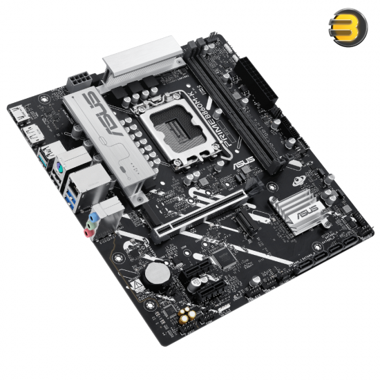 ASUS PRIME B860M-K – Intel LGA1851 DDR5 Micro-ATX Motherboard, 2 DIMM Slots, PCIe 4.0 x16, 2× M.2, 4 SATA, 2.5GbE, 7.1 HD Audio, ASUS 5X Protection, Aura Sync