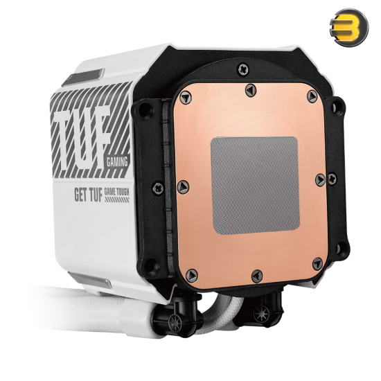 ASUS TUF Gaming LC III 360 ARGB LCD White Edition All-in-One Liquid CPU Cooler - 360mm Radiator, Triple 120mm ARGB Fans, 2.8 LCD Display for System Monitoring, Custom GIFs & MP4 Support, High Airflow Design