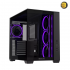ASUS A32 PLUS ATX Mid-Tower Case (Black) – Dual-Chamber Design, Panoramic Tempered Glass Panels, Supports 360 mm Radiators & 420 mm GPUs