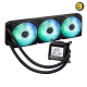 ASUS Prime LC 360 ARGB LCD AIO Liquid CPU Cooler — 2.3-inch LCD for CPU/GPU stats, Asetek pump, 3×120mm daisy‑chain ARGB fans, reinforced sleeved tubing, Intel LGA 1851/1700/1200/115x & AMD AM5/AM4