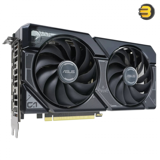 ASUS Dual GeForce RTX 4060 Ti OC Black Graphics Card, 8GB GDDR6 128-bit Memory, 2595 MHz Boost Clock, 18 Gbps Memory Speed, 4352 CUDA Cores, PCI E 4.0, HDMI, DisplayPort | 90YV0J40-M0NA00