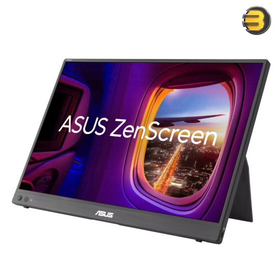 ASUS ZenScreen MB16NCG 16 inch WQXGA IPS portable monitor with 155Hz refresh, USB-C 65W power delivery, foldable sleeve stand and 1/4-inch tripod socket