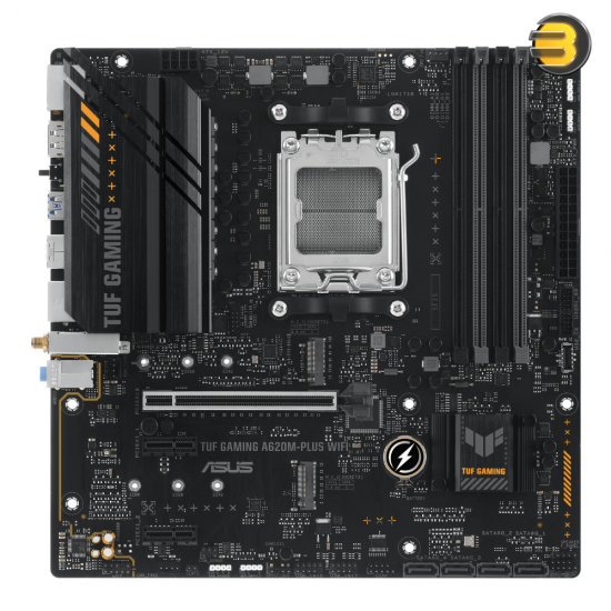 ASUS TUF GAMING A620M-PLUS WIFI Motherboard – DDR5, PCIe 4.0, Wi-Fi 6, AI Noise Cancelation, 2.5G LAN