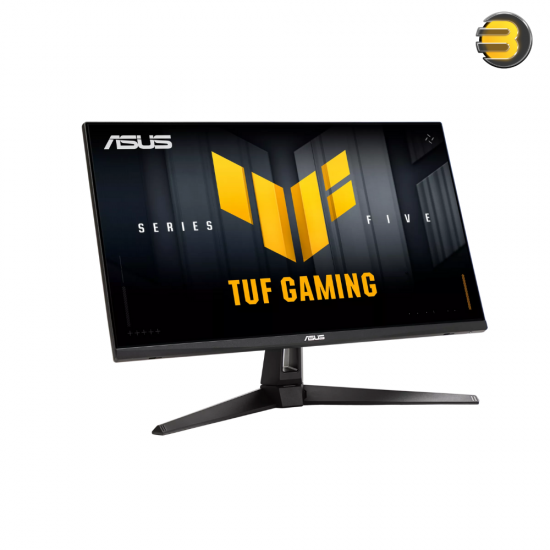 ASUS TUF Gaming VG27AQ5A — 27-inch QHD (2560x1440) Fast IPS, 210Hz (OC), 0.3ms GTG (min.), ELMB Sync, FreeSync Premium/Adaptive-Sync, HDR10, 95% DCI-P3, dual 2W speakers, DisplayWidget Center, Shadow Boost, GamePlus/GameVisual, DP 1.4 + 2x HDMI 2.0, tilt 