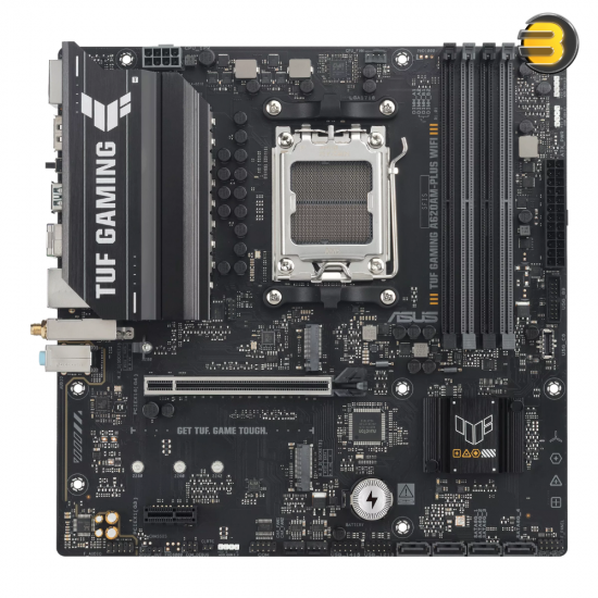 ASUS TUF GAMING A620AM-PLUS WIFI Micro-ATX Motherboard – Socket AM5, DDR5 up to 7600+ MT/s, Wi-Fi 6, 2.5Gb LAN ASUS TUF GAMING A620AM-PLUS WIFI Micro-ATX Motherboard – Socket AM5, DDR5 up to 7600+ MT/s, Wi-Fi 6, 2.5Gb LAN