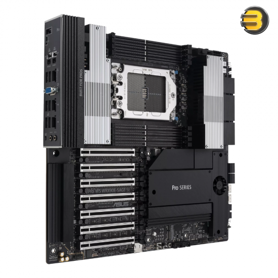 ASUS PRO WS WRX90E-SAGE SE EEB sTR5 Workstation Motherboard ASUS PRO WS WRX90E-SAGE SE EEB workstation motherboard with AMD sTR5 socket, DDR5 ECC RDIMM slots, PCIe 5.0 expansion and dual 10GbE LAN