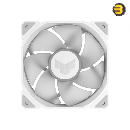 ASUS TUF Gaming TR120 ARGB White Reverse Triple Pack — 28mm Extra-Thick Frame, 2.75mmH2O Static Pressure, 76.3 CFM Airflow, Ultra-Quiet 29 dB(A), Double-Layer Addressable RGB LEDs, Aura Sync Compatible