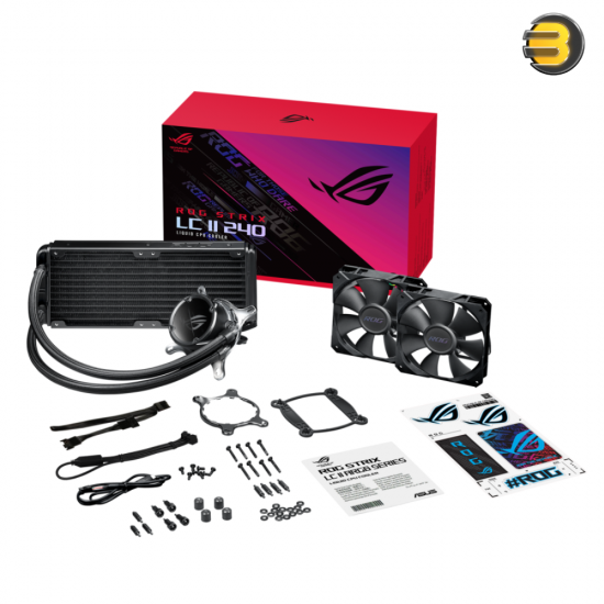 ASUS ROG Strix LC II 360 All-in-one AIO Liquid CPU Cooler 360mm Radiator, Intel LGA1700, 115x/2066 and AMD AM4/TR4 Support,Triple 120mm 4-pin PWM Fans