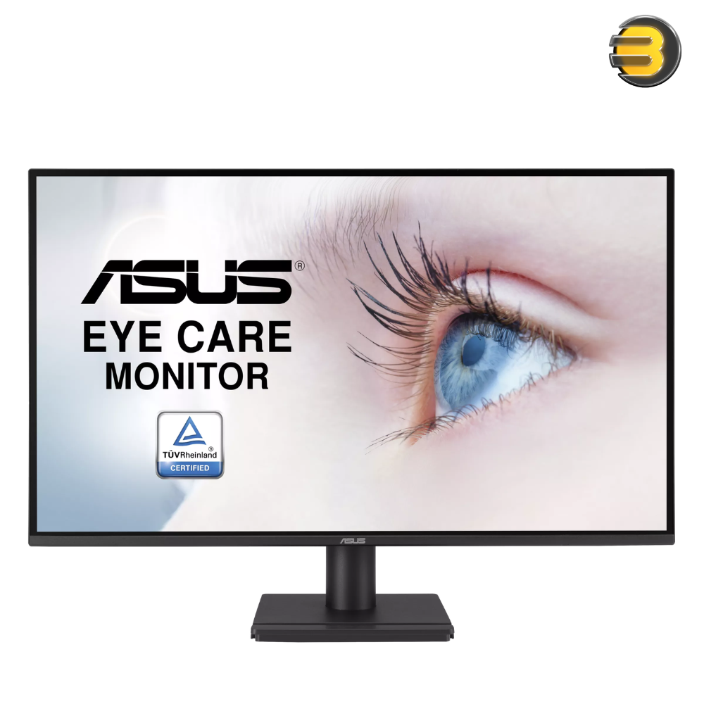 ASUS VA27AQ 27'' Eye Care Monitor – WQHD 2560×1440 IPS Panel, 75Hz Refresh, 1ms MPRT Response & HDR10 with Eye Care+ Technology