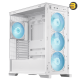 ASUS TUF Gaming GT302 ARGB Mid Tower Computer Case — 4x Pre-Installed Fan 140mm aRGB Fans, Up to 360mm Radiator & 7x Fan Support, 1x 3.5mm, 2x USB-A, & 1x USB-C I/O - White