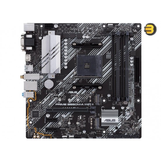 ASUS Prime B550M-A WiFi II AMD AM4 (3rd Gen Ryzen) Micro ATX Motherboard ASUS Prime B550M-A WiFi II AMD AM4 (3rd Gen Ryzen) Micro ATX Motherboard