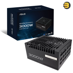ASUS Pro WS 3000W Platinum Power Supply - 3000W, 80 PLUS Platinum, ATX 3.1, PCIe 5.1, 12V-2x6, Fully Modular