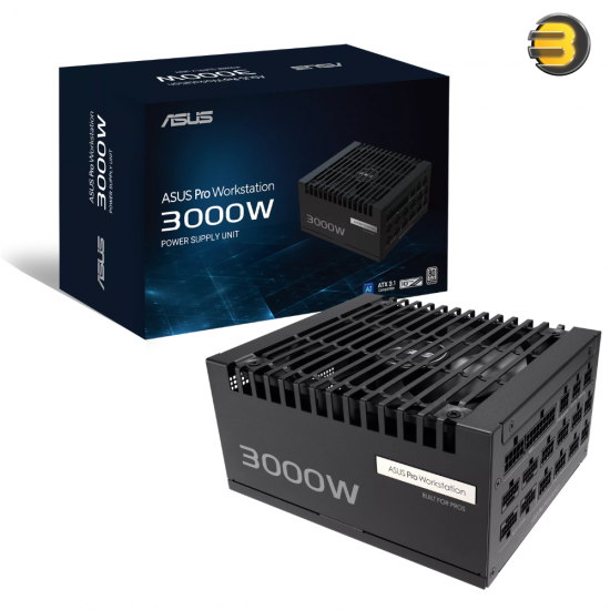 ASUS Pro WS 3000W Platinum fully modular workstation power supply with ATX 3.1 and PCIe 5.1 support