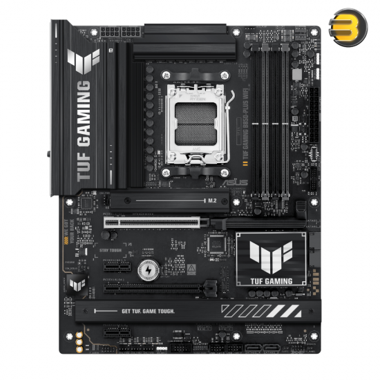 ASUS TUF GAMING B850-PLUS WIFI – AMD AM5 DDR5 ATX Motherboard, 4 DIMMs (up to 8000+MT/s OC), PCIe 5.0 x16, 3x M.2, 4 SATA, Wi‑Fi 7, 2.5GbE, TUF Protection & Aura Sync