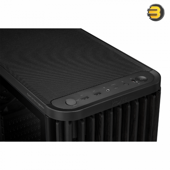 ASUS ProArt PA401 Wood Edition Tempered Glass Panel ATX Mid-Tower Case — FSC-Certified Ash Wood Front, Tempered Glass Side Panel, Dual 160mm Front Fans, 120mm Rear Fan, PWM Fan Hub, USB 3.2 Gen 2x2 Type-C, Supports Up to 315mm GPU