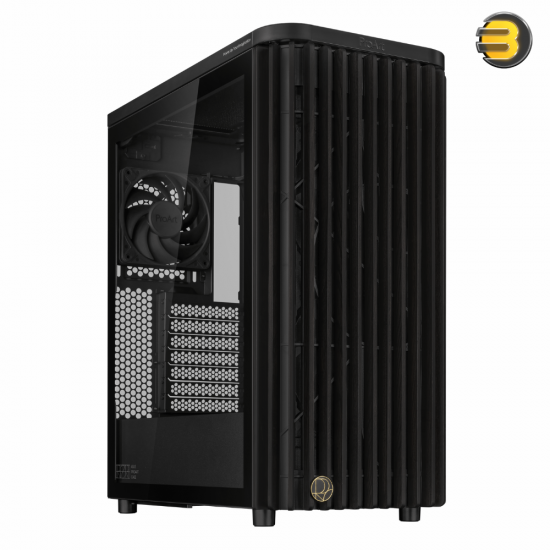 ASUS ProArt PA401 Wood Edition Tempered Glass Panel ATX Mid-Tower Case — FSC-Certified Ash Wood Front, Tempered Glass Side Panel, Dual 160mm Front Fans, 120mm Rear Fan, PWM Fan Hub, USB 3.2 Gen 2x2 Type-C, Supports Up to 315mm GPU