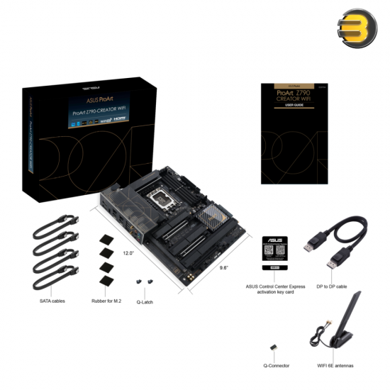 ASUS ProArt Z790-Creator WiFi 6E LGA 1700 (Intel 12th&13th Gen) ATX Content Creator Motherboard — PCIe 5.0, DDR5, 2x Thunderbolt 4 Type-C, 10G&2.5G LAN, 4xM.2/NVMe, Front Panel USB 3.2 Gen2x2 Type-C Ports with 60W Fast Charging Support