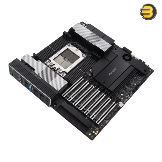 ASUS PRO WS WRX90E-SAGE SE EEB sTR5 Workstation Motherboard ASUS PRO WS WRX90E-SAGE SE EEB workstation motherboard with AMD sTR5 socket, DDR5 ECC RDIMM slots, PCIe 5.0 expansion and dual 10GbE LAN