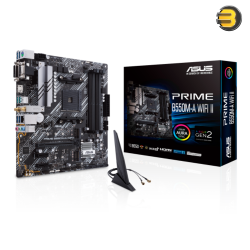 ASUS PRIME B550M-A WIFI II – AM4 Micro-ATX Motherboard, Wi-Fi 6 & PCIe 4.0 ASUS PRIME B550M-A WIFI II – AM4 Micro-ATX Motherboard, Wi-Fi 6 & PCIe 4.0