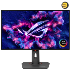 ASUS ROG Strix OLED XG27AQDMG gaming monitor ― 27-inch (26.5-inch viewable) 1440p glossy WOLED panel, 240 Hz, 0.03 ms, custom heatsink, OLED Anti-flicker, ASUS OLED Care, uniform brightness, G-SYNC® compatible, 99% DCI-P3, and DisplayWidget Center