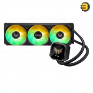 ASUS TUF Gaming LC III 360 ARGB LCD All-in-One Liquid CPU Cooler - 360mm Radiator, Triple 120mm ARGB Fans, 2.8 LCD Display for System Monitoring, Custom GIFs & MP4 Support, High Airflow Design