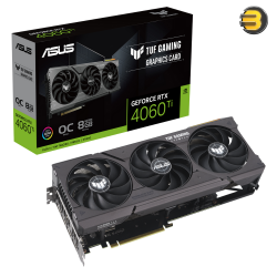 ASUS TUF Gaming GeForce RTX 4060 Ti 8GB GDDR6 OC Edition Gaming Graphics Card — DLSS 3, PCIe 4.0, 1x HDMI 2.1, 3x DisplayPort 1.4a, TUF-RTX4060TI-O8G-GAMING