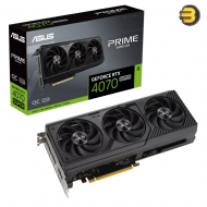 ASUS Prime GeForce RTX 4070 SUPER OC Edition — 12GB GDDR6X boasts three fans in a sleek aesthetic with Axial-tech fan design for broad PC builds compatibility.