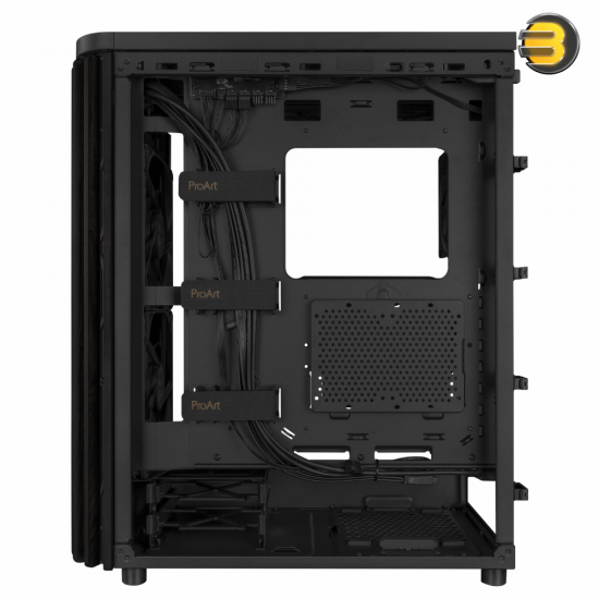 ASUS ProArt PA401 Wood Edition Metal Panel ATX Mid-Tower Case — FSC-Certified Ash Wood Front, Dual 160mm Front Fans, 120mm Rear Fan, Integrated PWM Fan Hub, USB 3.2 Gen 2x2 Type-C, Supports Up to 315mm GPU, 240mm Top Radiator, Dust Filters