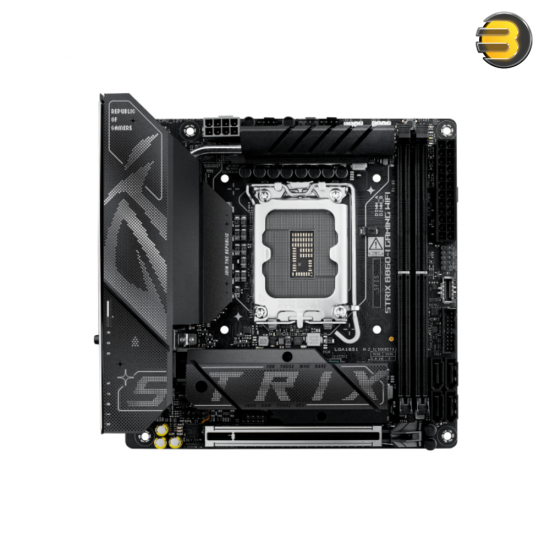 ASUS ROG STRIX B860-I Gaming WiFi – 10+1+2+1 Power Stages, WiFi 7, Thunderbolt™ 4, PCIe Gen 5 M.2 Slot, DDR5 9066+ MT/s, AI Networking II, and DIY-Friendly Design for Compact High-Performance Gaming ASUS ROG STRIX B860-I Gaming WiFi – 10+1+2+1 Power Stages, WiFi 7, Thunderbolt™ 4, PCIe Gen 5 M.2 Slot, DDR5 9066+ MT/s, AI Networking II, and DIY-Friendly Design for Compact High-Performance Gaming