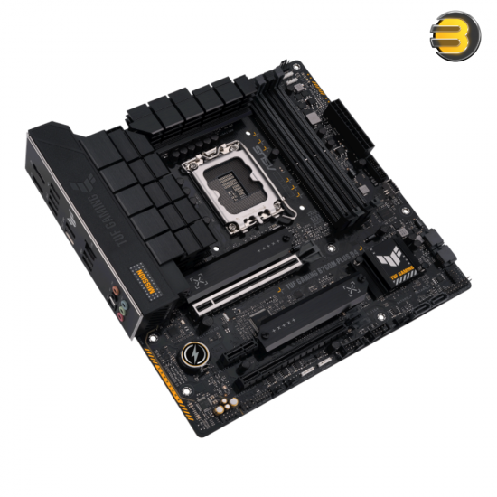 ASUS TUF GAMING B760M-PLUS D4 Intel - 13th and 12th Gen - LGA 1700 mATX motherboard,PCIe 5.0,2xPCIe 4.0 M.2 slots,DDR4,WiFi 6,2.5Gb LAN,USB 3.2 Gen 2x2 Type-C,front USB 3.2 Type-C,Thunderbolt (USB4)