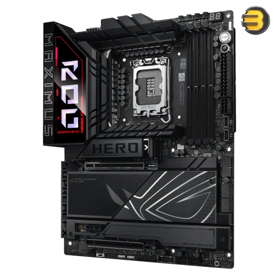 ASUS ROG MAXIMUS Z890 HERO LGA 1851 ATX motherboard — Advanced AI PC-ready, 22+2+1+2 stages, DDR5, WiFi 7, 3x PCIe® 5.0 M.2, Thunderbolt™ 4, USB Type-C®, AI Overclocking/Cooling/Networking