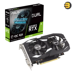 ASUS Dual GeForce RTX 3050 OC Edition 6GB GDDR6 Graphics Card PCI Express 4.0 - 90YV0K60-M0NA00