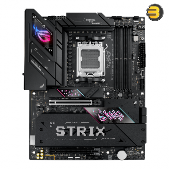 ASUS ROG STRIX B850-E GAMING WIFI – AMD ATX motherboard with 16+2+2 power, Dynamic OC Switcher, Core Flex, DDR5 AEMP, WiFi 7, 5x M.2, PCIe 5.0 x16 SafeSlots, USB4 & USB Type-C PD, AI Advisor/Overclocking/Networking & Aura Sync RGB