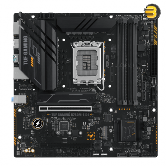 Asus TUF GAMING B760M-E D4 — Intel B760, 1700, Micro ATX, 4 DDR4, HDMI, DP, 2.5G LAN, PCIe4, 2x M.2