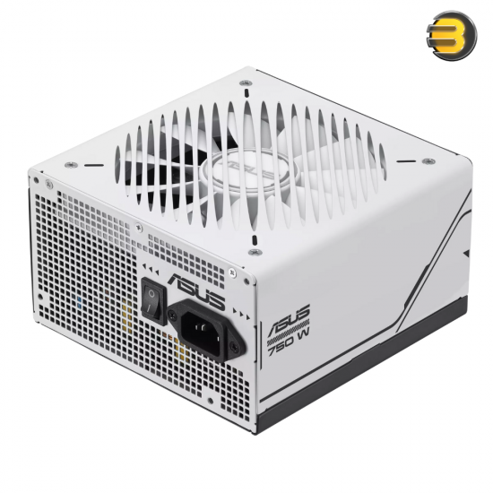 ASUS Prime 750W 80+ Gold White— Dual ball fan bearings, 80 Plus gold certification , ATX 3.0 compatible