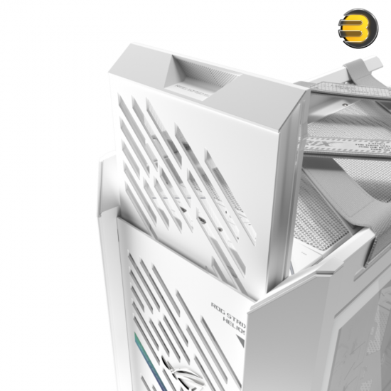 ASUS ROG Strix Helios II White E-ATX Mid-Tower Gaming Case – Dual Tempered Glass Side Panels, Aluminum Frame & Front, GPU Support up to 450mm, 420mm Radiator