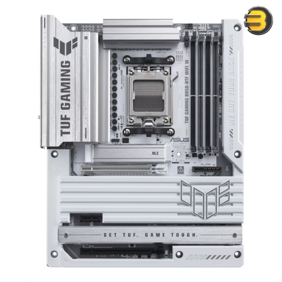 ASUS TUF GAMING B850-BTF WIFI W ATX Motherboard – AM5 Socket, DDR5 up to 8000+ MT/s, PCIe 5.0, WiFi 7 ASUS TUF GAMING B850-BTF WIFI W ATX Motherboard – AM5 Socket, DDR5 up to 8000+ MT/s, PCIe 5.0, WiFi 7