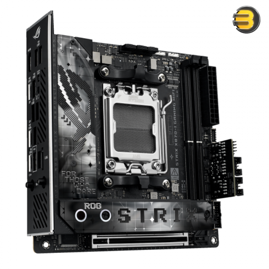 ASUS ROG STRIX X870-I GAMING WIFI Mini ITX Motherboard for AMD Socket AM5 — AMD X870 Chipset, DDR5 up to 8600+ MT/s (OC), Dual Channel, PCIe 5.0, 2x M.2 Slots, Wi-Fi 7, Dual 2.5 GbE LAN, Compact High-Performance Gaming & Creator Board ASUS ROG STRIX X870-I GAMING WIFI Mini ITX Motherboard for AMD Socket AM5 — AMD X870 Chipset, DDR5 up to 8600+ MT/s (OC), Dual Channel, PCIe 5.0, 2x M.2 Slots, Wi-Fi 7, Dual 2.5 GbE LAN, Compact High-Performance Gaming & Creator Board