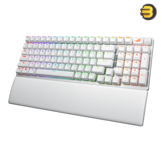 ASUS ROG Strix Scope II 96 Wireless gaming keyboard with RGB lighting and compact 96 percent layout