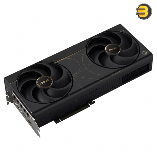 ASUS ProArt RTX 5090 32GB GDDR7 PCIe 5.0 Creator Graphics Card ASUS ProArt RTX 5090 32GB graphics card with NVIDIA Blackwell architecture, 32GB GDDR7 memory, HDMI 2.1b, DisplayPort 2.1b and Axial-tech cooling fans