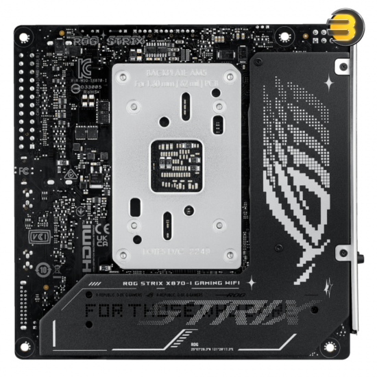ASUS ROG STRIX X870-I GAMING WIFI Mini ITX Motherboard for AMD Socket AM5 — AMD X870 Chipset, DDR5 up to 8600+ MT/s (OC), Dual Channel, PCIe 5.0, 2x M.2 Slots, Wi-Fi 7, Dual 2.5 GbE LAN, Compact High-Performance Gaming & Creator Board ASUS ROG STRIX X870-I GAMING WIFI Mini ITX Motherboard for AMD Socket AM5 — AMD X870 Chipset, DDR5 up to 8600+ MT/s (OC), Dual Channel, PCIe 5.0, 2x M.2 Slots, Wi-Fi 7, Dual 2.5 GbE LAN, Compact High-Performance Gaming & Creator Board