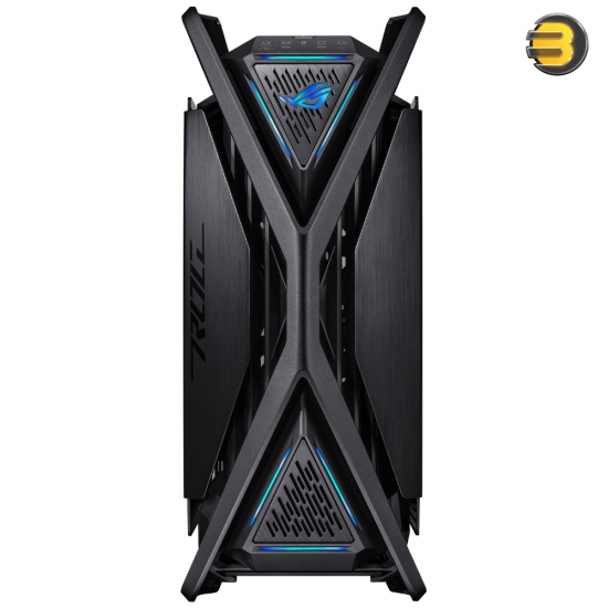 ASUS ROG Hyperion GR701 EATX Black Full-Tower Case — semi-open structure, tool-free side panels, supports up to 2 x 420mm radiators, built-in graphics card holder,2x front panel Type-C