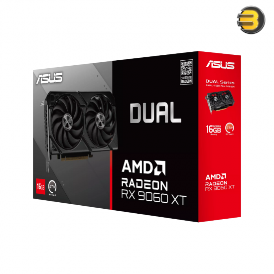 ASUS Dual Radeon RX 9060 XT 16GB GDDR6 Graphics Card – PCIe 5.0, Dual-Fan Compact Design ASUS Dual Radeon RX 9060 XT 16GB GDDR6 Graphics Card – PCIe 5.0, Dual-Fan Compact Design