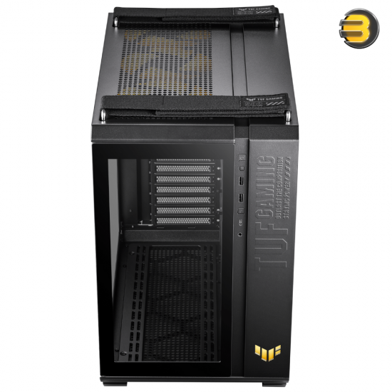 ASUS TUF Gaming GT502 PLUS PC Case — Dual Chamber Chassis, Supports 360mm Radiator, Up to 13 Fans, Discrete aRGB HUB, Fully Modular Design - Black