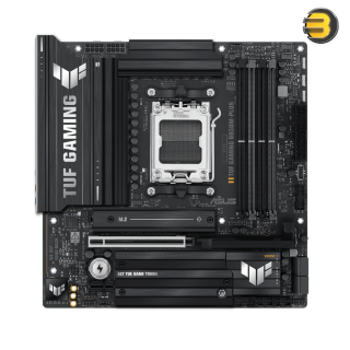 ASUS TUF GAMING B850M-PLUS – AMD AM5 DDR5 Micro-ATX Motherboard, 4 DIMMs (Up to 8000+MT/s OC), PCIe 5.0 x16, 3x M.2, 4 SATA, 2.5GbE, TUF Protection, Aura Sync ASUS TUF GAMING B850M-PLUS – AMD AM5 DDR5 Micro-ATX Motherboard, 4 DIMMs (Up to 8000+MT/s OC), PCIe 5.0 x16, 3x M.2, 4 SATA, 2.5GbE, TUF Protection, Aura Sync